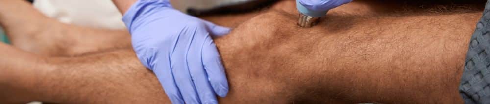 A patient receiving genicular nerve block ablation in the U.S. Virgin Islands.